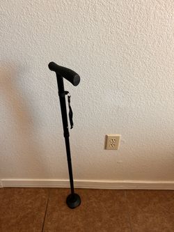 Adjustable Walking Cane with Wrist Strap