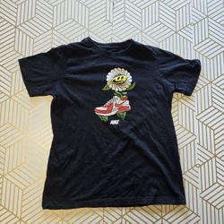 Kid's Youth Nike Black Graphic T-Shirt Size Large Y2K Retro 100% Cotton 