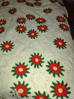 Crochet King Size Christmas Blanket