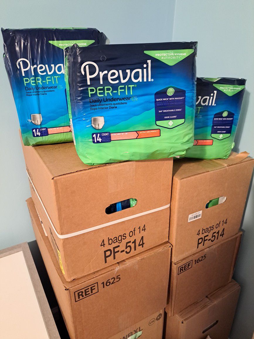 PREVAIL ADULT DIAPERS Pullups-  Top Quality Brand - Size: XL