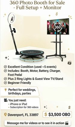 360 Photo Booth for Sale $3,500 OBO