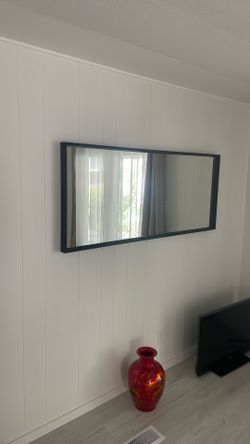 Mirror With Black Wood Frame