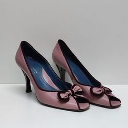 Via Spiga Bow Heels Shoes Open Toe Women's Size 9.5 fashion wear