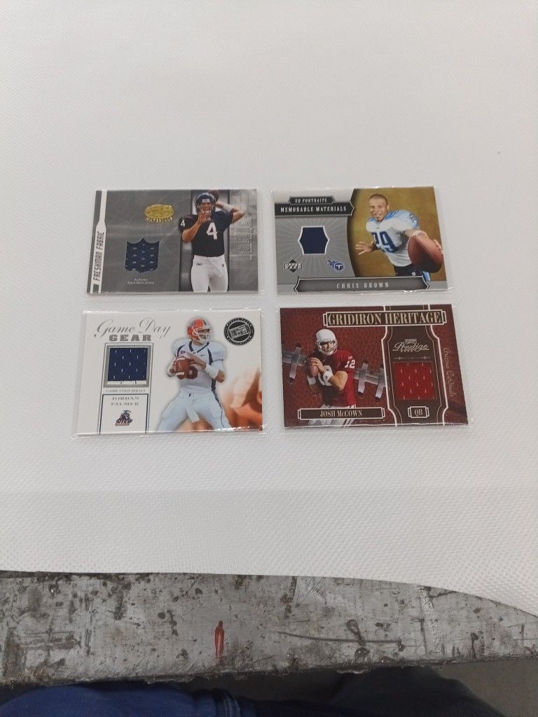 4 Game Worn Jersey Cards