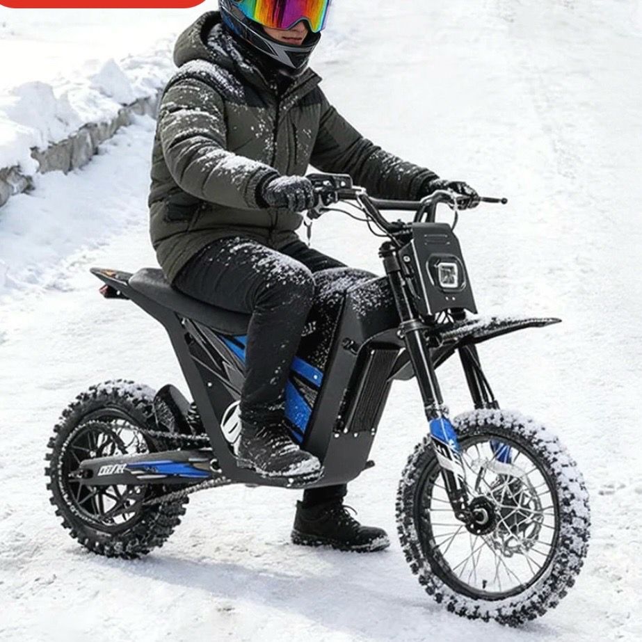 HAPPYRUN G300 SE Ultra Electric Dirt Bike, 6000W Peak Mid-Drive Motor & Off-Road Tires, 60V 31Ah Battery, Up to 44 MPH & 65 Miles Range, Hydraulic Bra