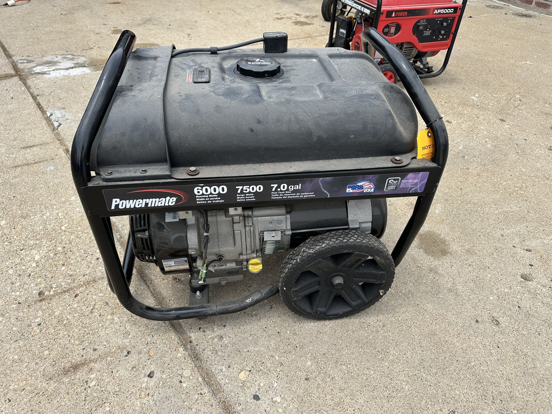 Powermate Sx Power Series 6000 Watt Portable Generator