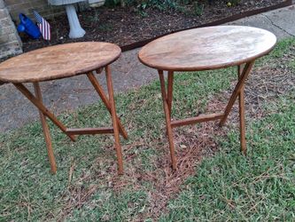 Pair of Vintage Oval Folding Tables