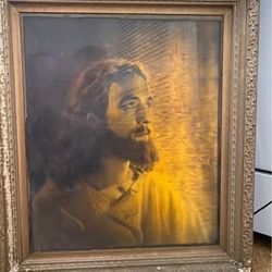 MCM HOLOGRAPHIC JESUS FRAMED BACKLIT SIGN