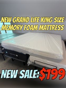 NEW GRAND LIFE KING SIZE MEMORY FOAM MATTRESS 