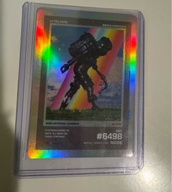 SIGNED Beeple Everydays PRE-ALPHA/100 Hologram #6498 SEMIART X NODE Trading Card