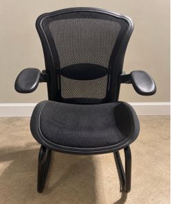 Herman Miller Aeron Side Chair Dupe, Size B desk chair with adjustable Lumbar Back