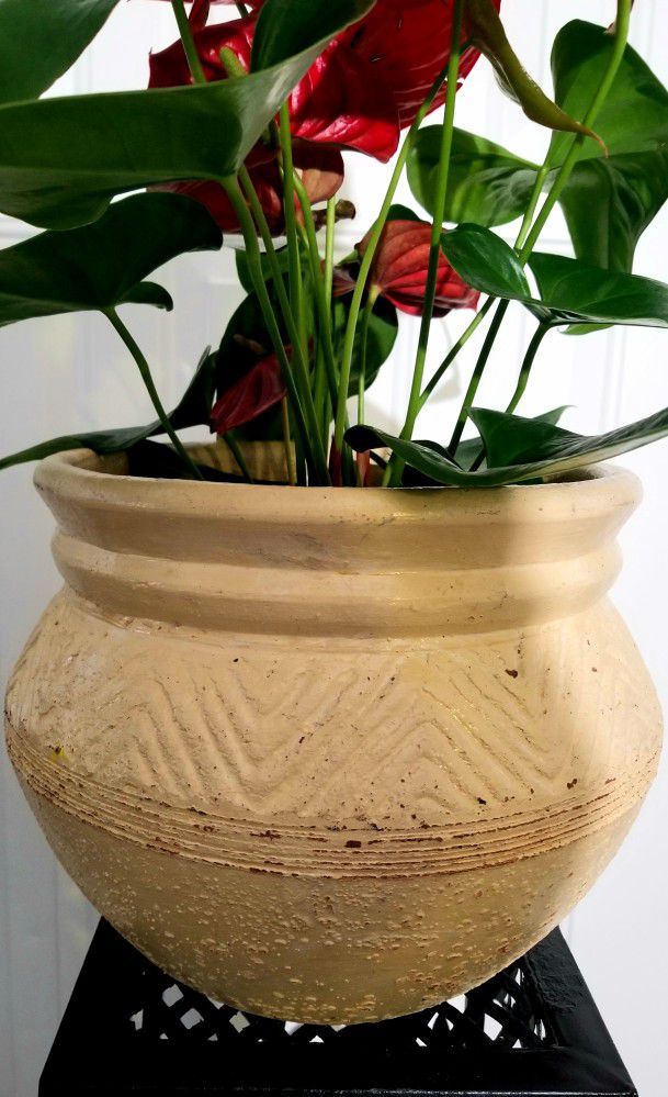 Beautiful Rustic Decorative Ceramic Pot / Planter W10" x H 10"