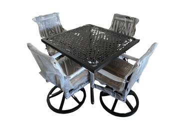 CBM Patio 5 Piece Dining Table Set HV Square