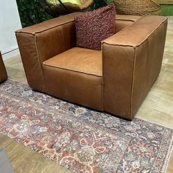 New Cooper Leather  Chair in BROWN Primitive Collections