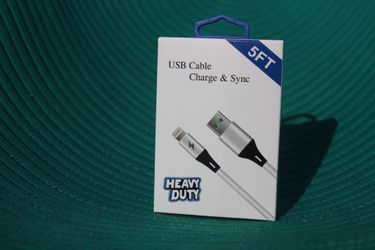 iPhone Charger USB Cable Charge & Sync 5ft Heavy Duty Cord for Apple iPhone 13, 12, 11 Pro/Max//Mini,XR,XS/Max,X,8,7,6,5,SE,IPad ,AirPods,Watch-White