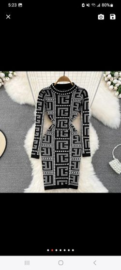 Jacquard Knit Dress 
