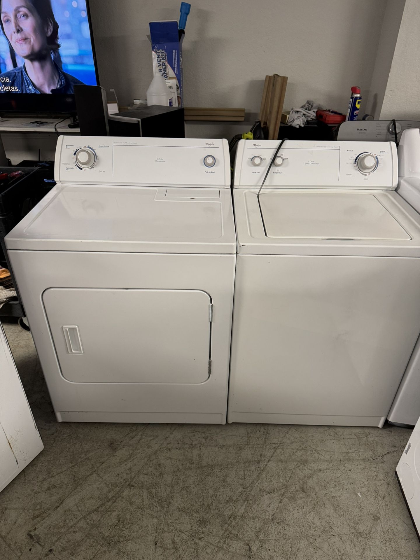 Whirlpool Washer And dryer Old School Everything Works Great Delivery For Extra Fit 