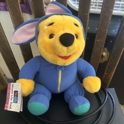 9” DISNEY EASTER BUNNY Winnie The POOH BEAR PLUSH PINK EARS 