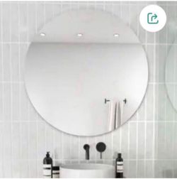 22” Round Mirror With Beveled Edge