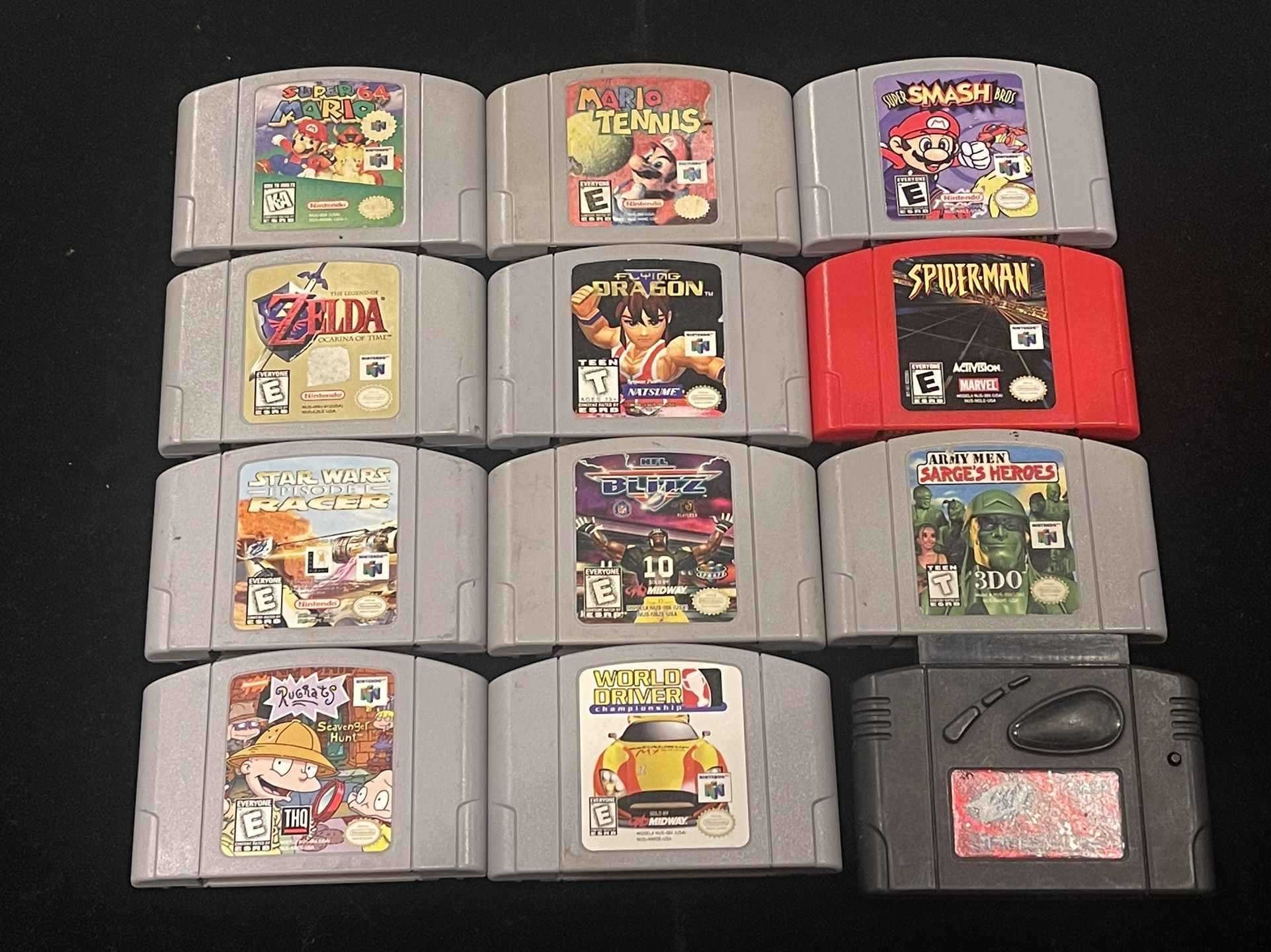 WHOLESALE LOT of 12(11 Games+1 Game Shark) Nintendo 64 N64 Retro - Main Image