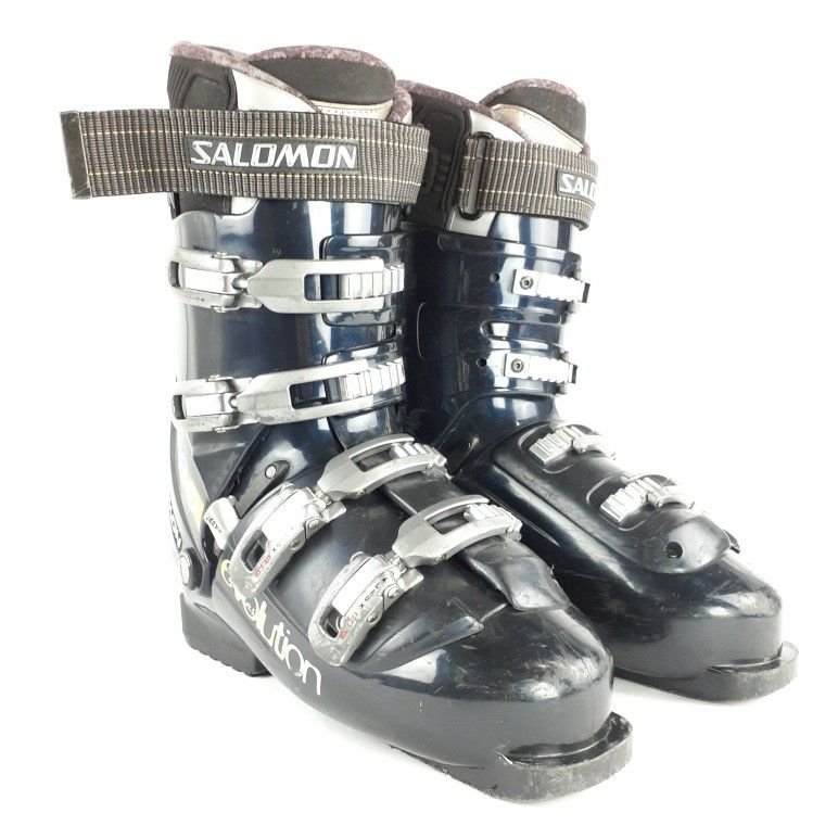 Salomon Evolution 8.0 Ski Boots 28.0 L=322 10 Men 11 Women Micro Adjustable Buckles Black Work | Will Delete Ad When Sold