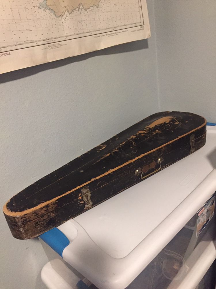 Vintage Wooden Violin Case G.S.B. Original