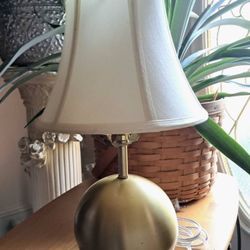 Lamp Ball base table lamp or desk or nightstand lamp. 15" tall 6" round 