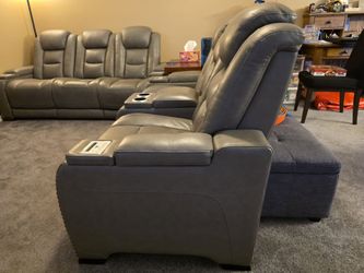 Leather reclining couches (2)
