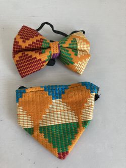 Kente Cloth Bow tie And Pocket Square