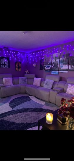 Grey Power Reclining Sectional Sofa