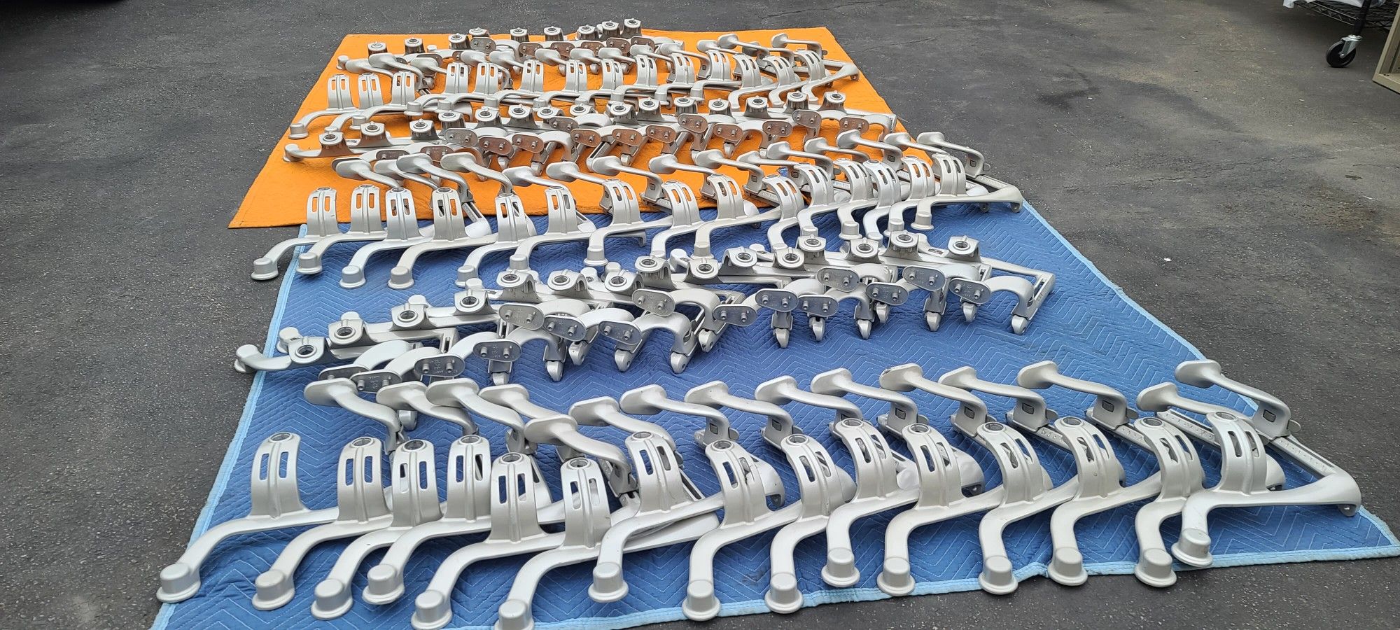 HERMAN MILLER SILVER ARMS/YOKE FOR CLASSIC AERONS ALL IN EXCELLENT CONDITION BUY A PAIR OR ALL