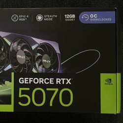 PNY GeForce RTX 5070 OC | 12gb GDDR7 | ARGB Epic-X RGB