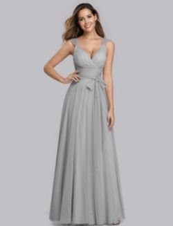 Tulle Dress Grey Everpretty