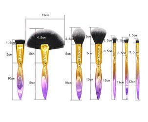 7pcs professional unique design high quality makeup brushes from LA Makeup