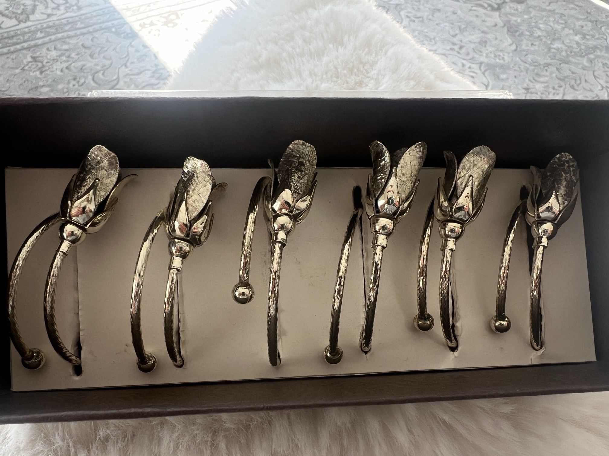 Ted Arnold Napkin Rings - Roses- NIB