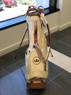 Peter Millar Crown Canvas Leather Golf Bag for Sale in Orlando FL OfferUp