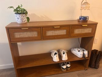 Rattan entry way table