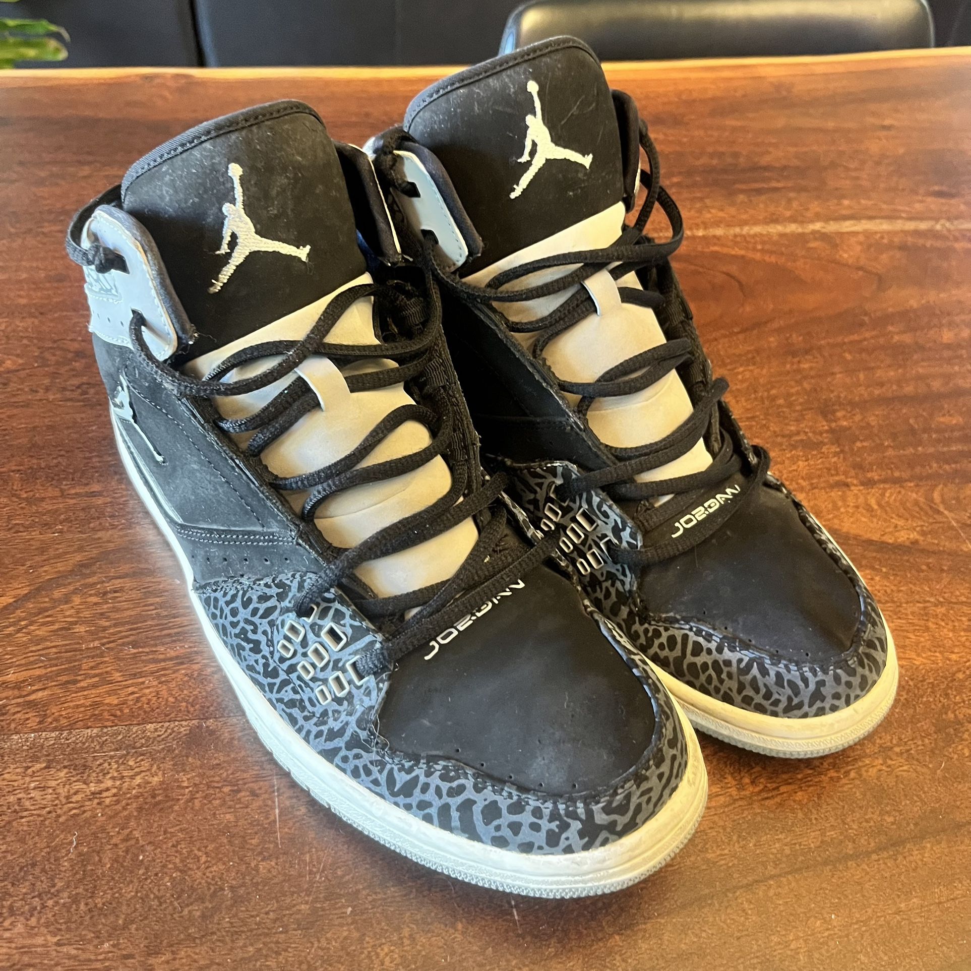 Air Jordan 1 Flight Black Grey Elegant Size 11