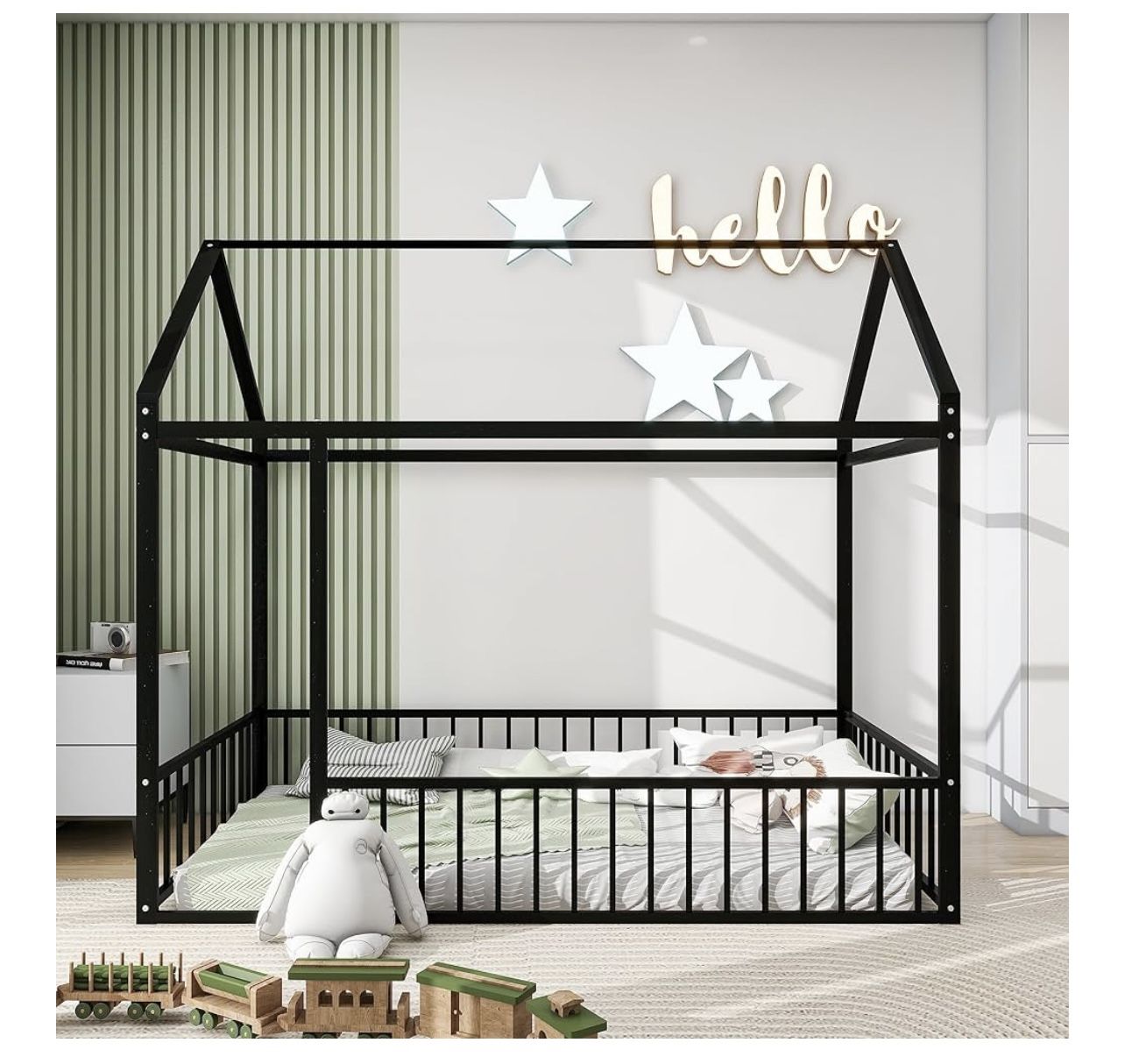 Kids Twin Sized House Bed Frame