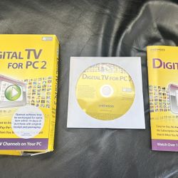 Digital Tv For PC 2 (software)Watch Over 1,000 TV Channels On Your PC (open box)