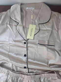 Ekouaer Satin Pajama Set Size M