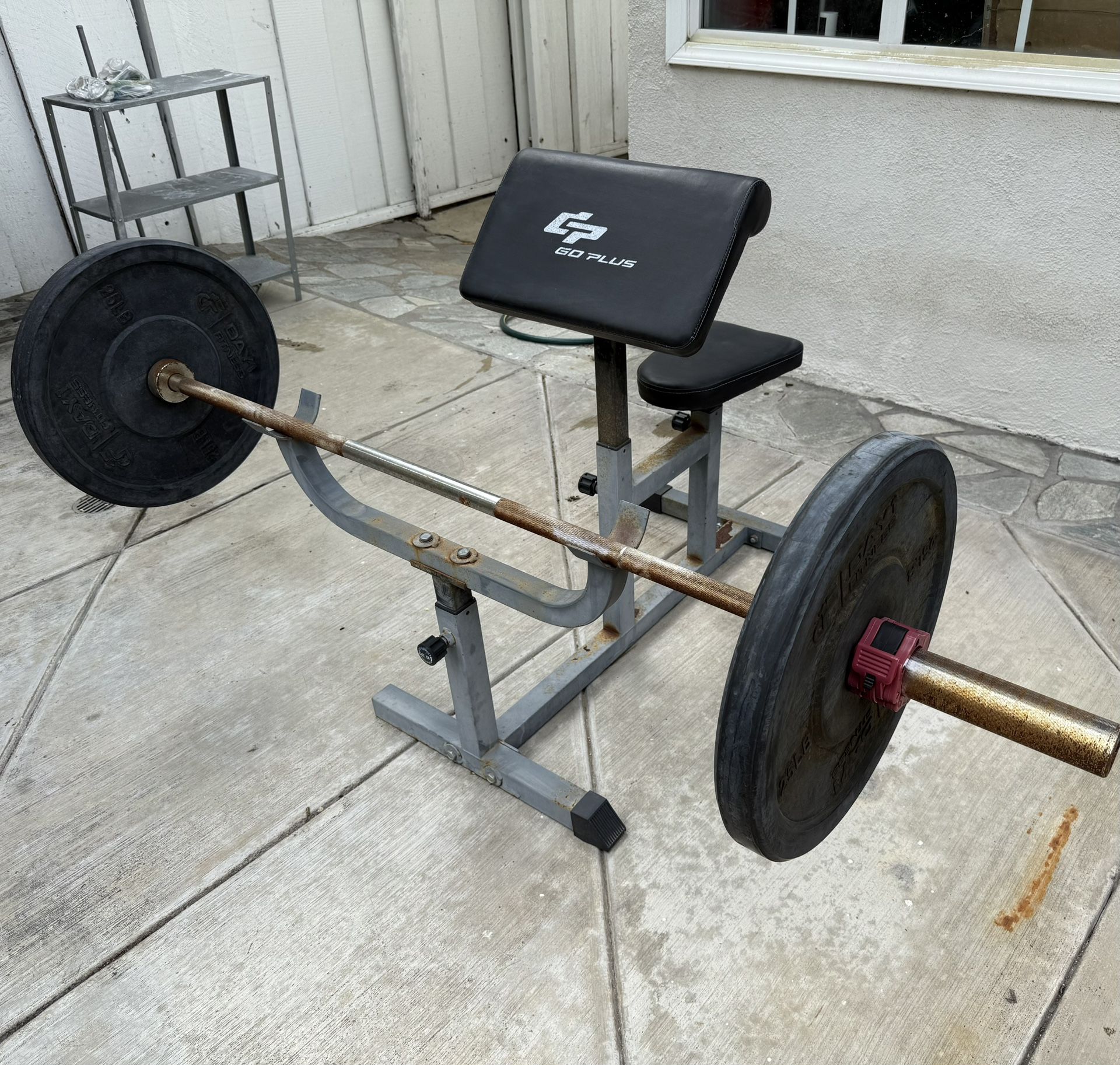 Curl Bar Bench Set