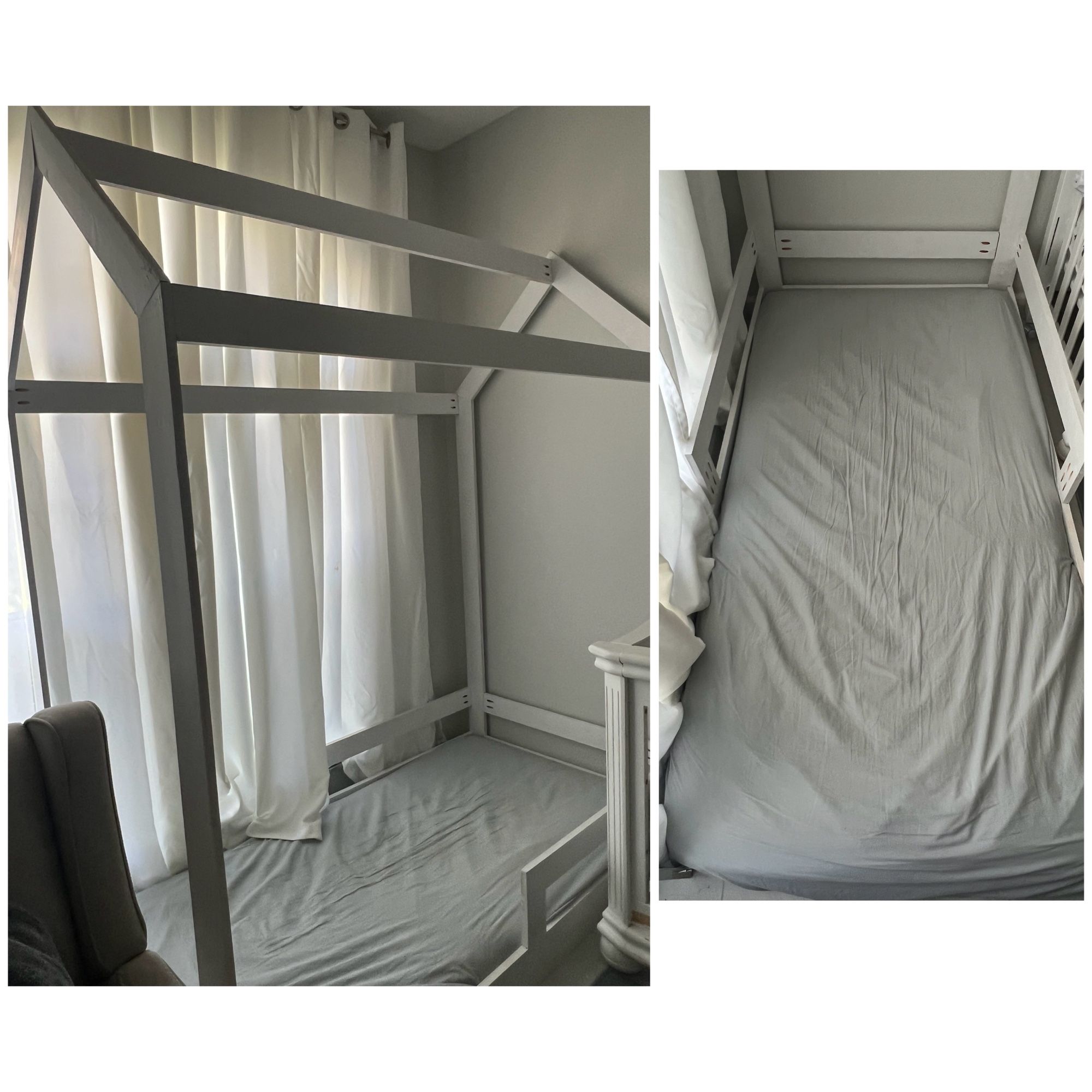 Twin Montessori/Canopy/House/Castle style Bed Frame with Mattress