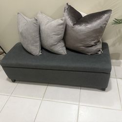 Covered, Fabric, Bench-lift top