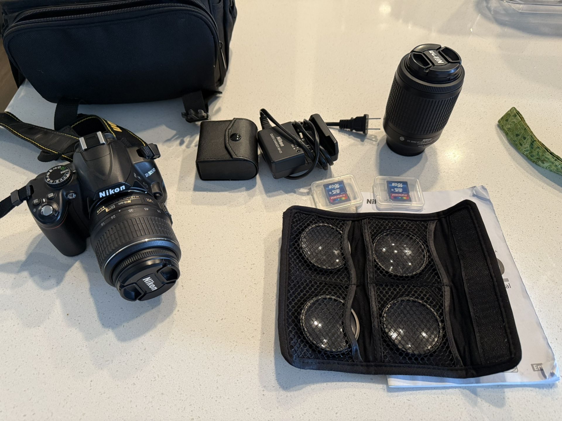 Nikon D3000 Camera With Bag And Accessories