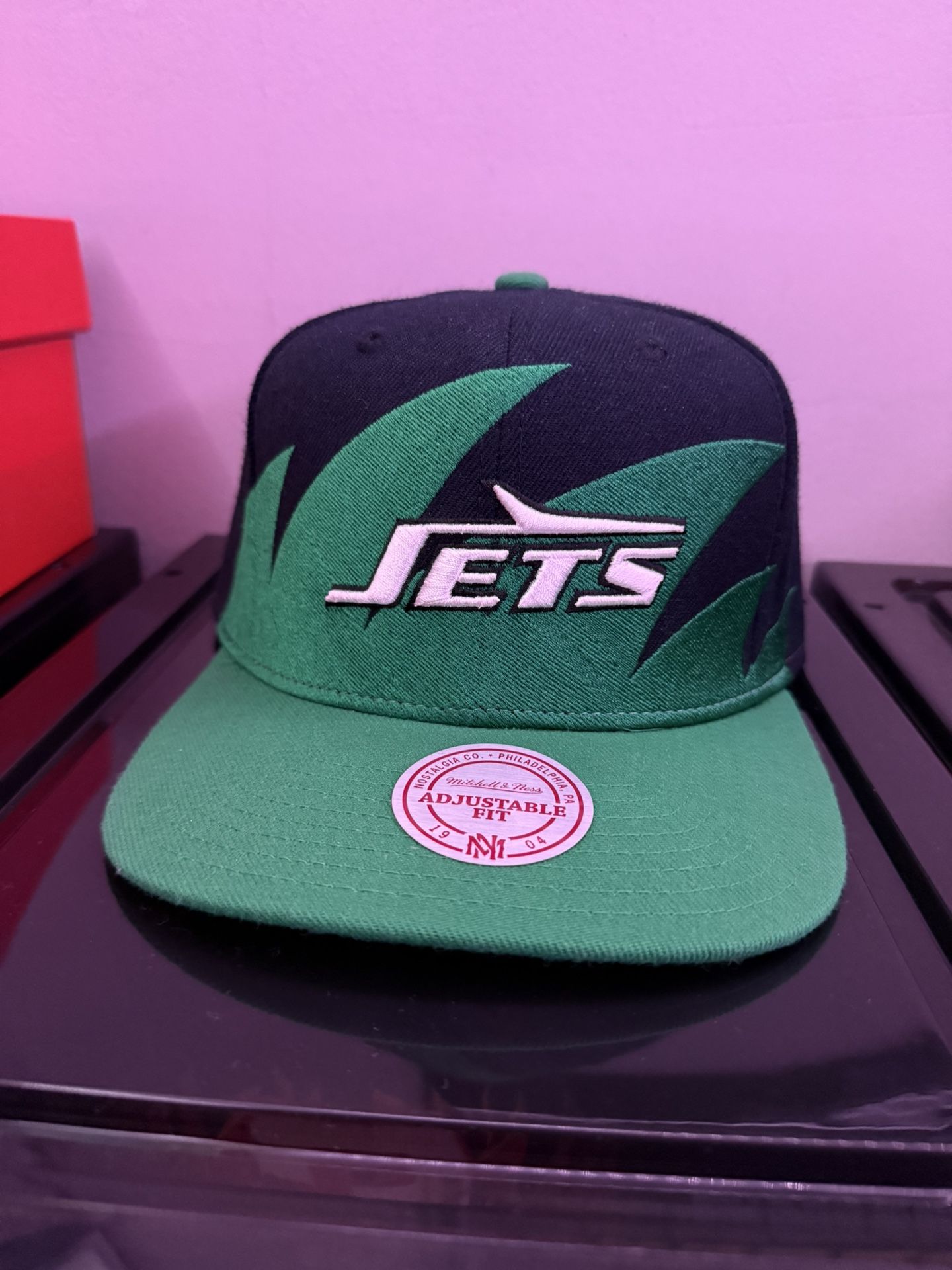 New York Jets Shark Tooth Hat Mitchell And Ness
