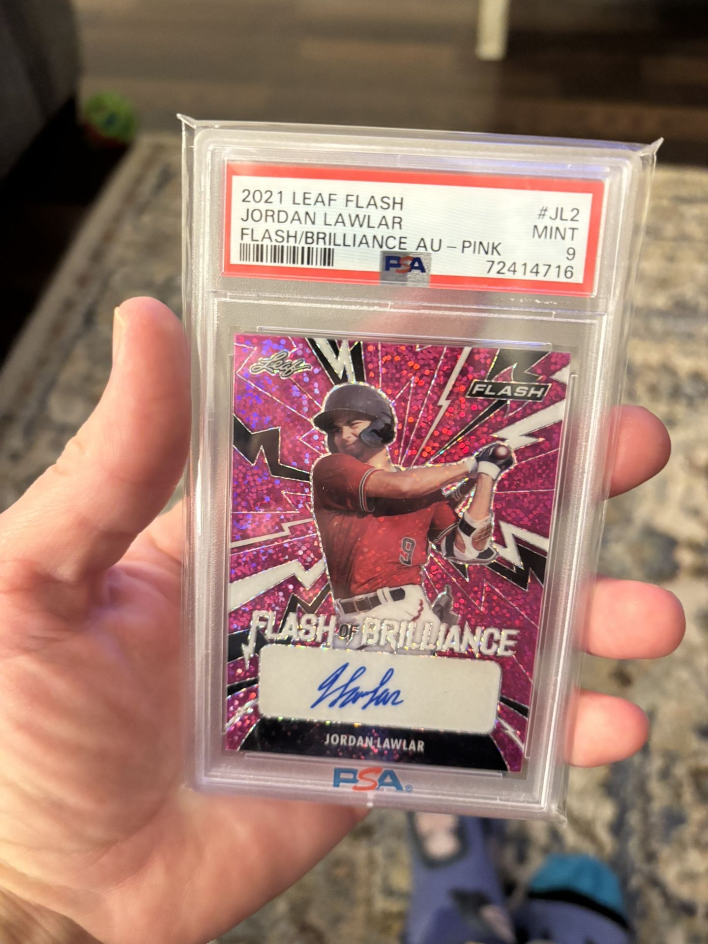 Jordan Lawlar PSA 9 Rookie Autograph (Rare Low Numbered Refractor )