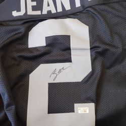 Ashton Jeanty Signed Autograph Jersey Oakland Raiders Coa 