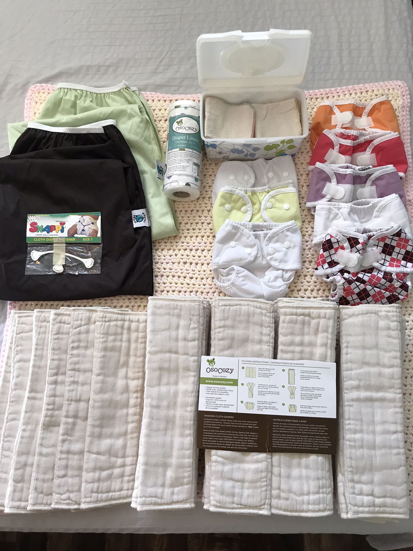 Thirsties And OsoCozy Cloth Diapers & Accessories