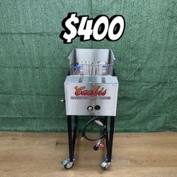 Deep Fryer With 2 Baskets | Includes Hose with Regulador | Freidora de 2 Canastas